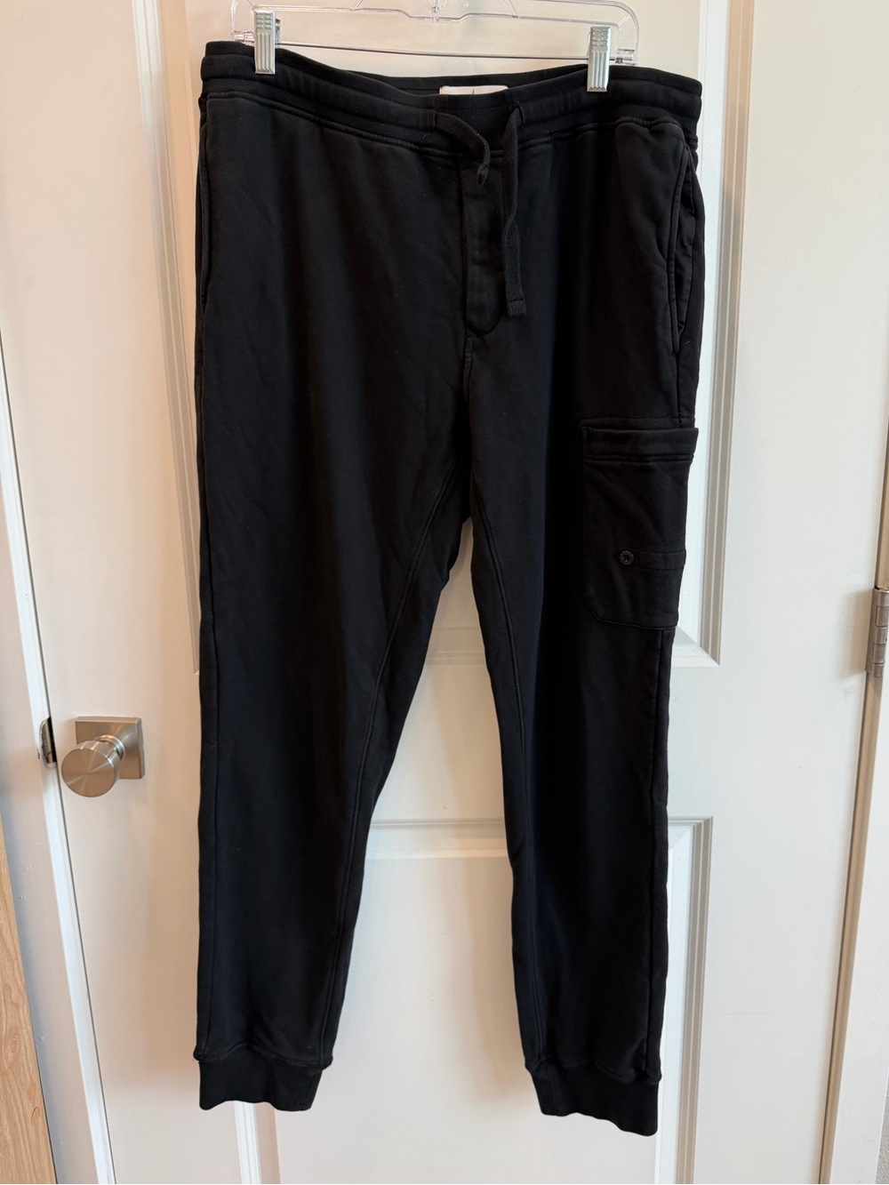 Stone Island Black Cargo Jogger Sweatpants Men’s XL Made in Romania